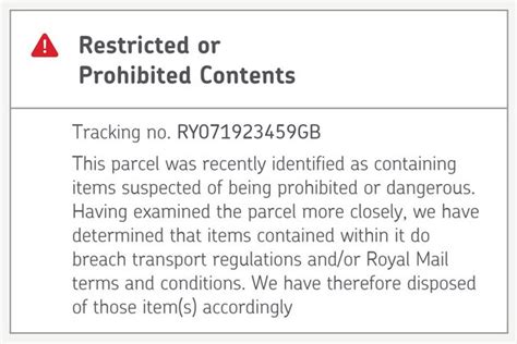 royal mail prohibited goods.